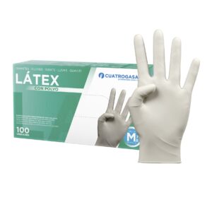 Guante Latex Blanco Con Polvo