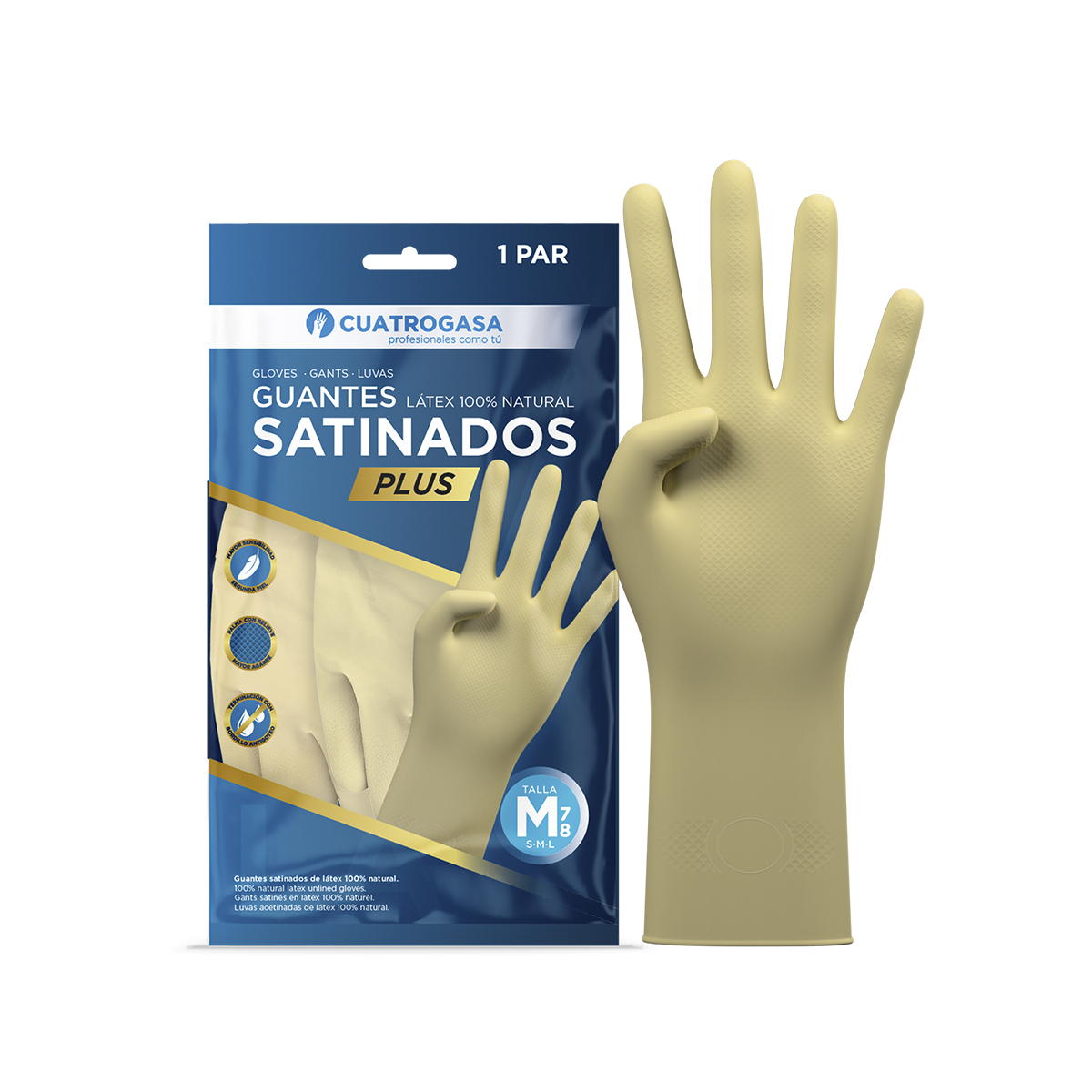 Guante LáTex Satinado Plus