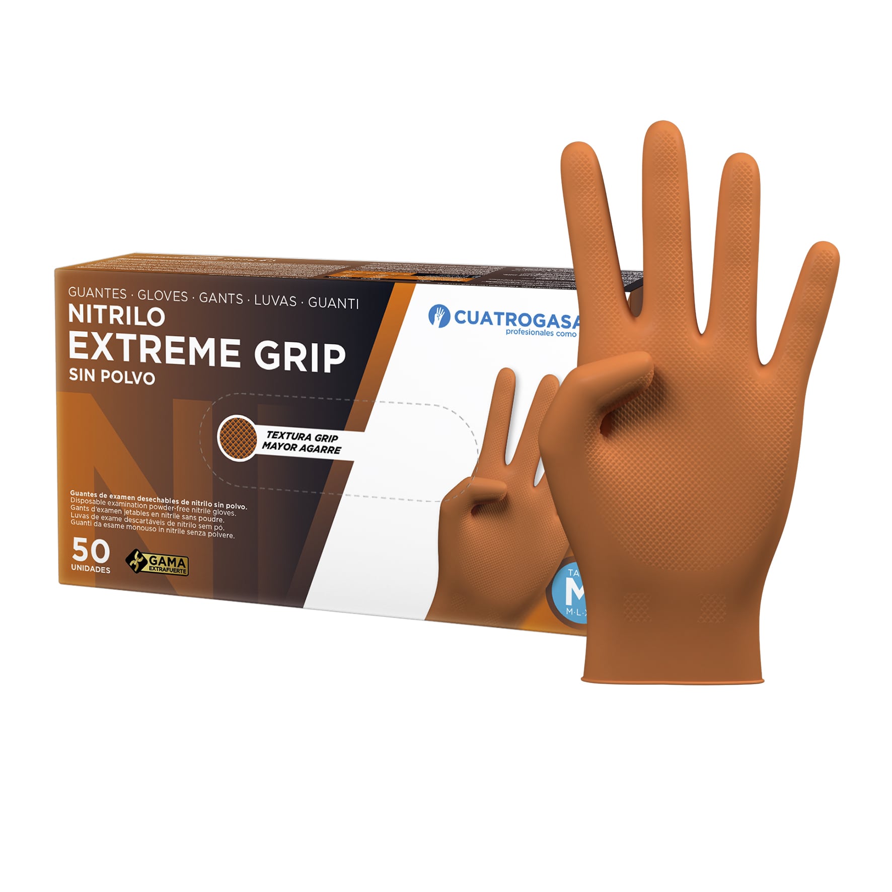 Guante Nitrilo Extreme Grip Naranja
