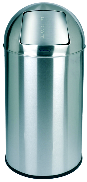 PAPELERA PUSH ACERO INOX 40L