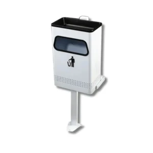 PAPELERA CENICERO RECTANGULAR DE GARAJE A SUELO METALICA PINTADA 25L